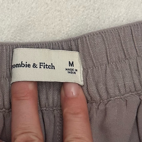 Abercrombie & Fitch Gray Linen Blend Pull On Shorts Size Medium 51687 - Picture 4 of 12